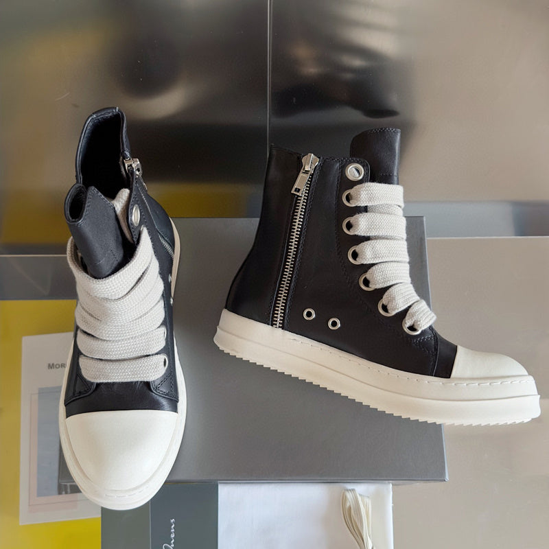 Rick Owens Black High-Top Sneakers - Phantom Kicks