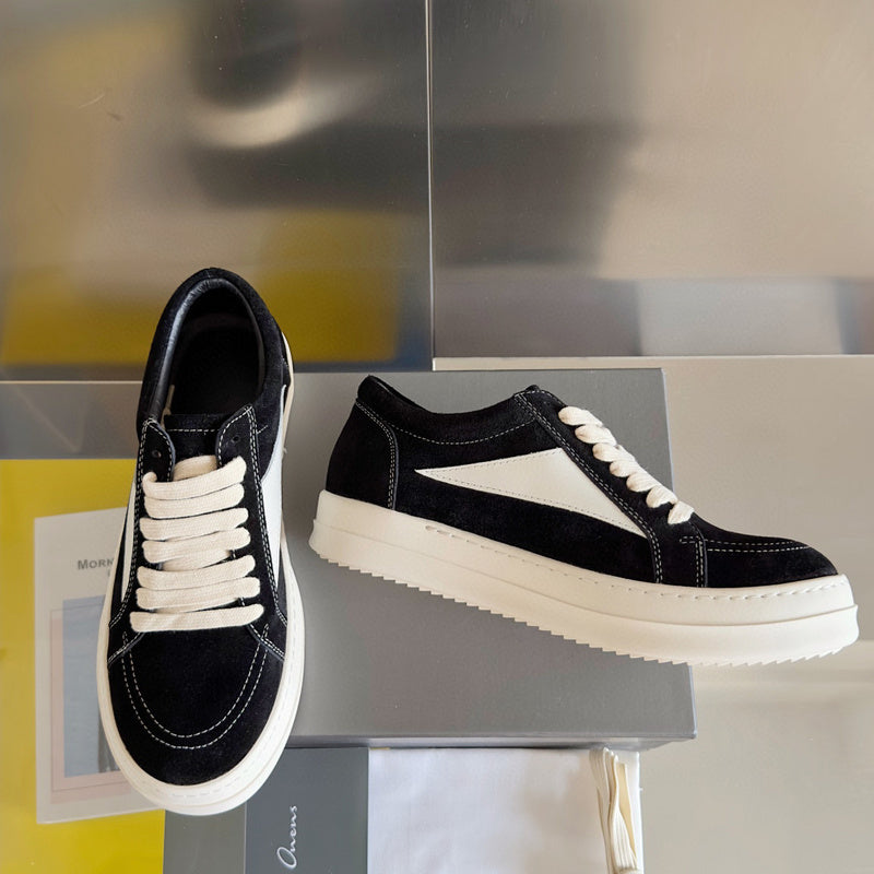 Rick Owens Black Suede Low-Top Sneakers - Phantom Kicks