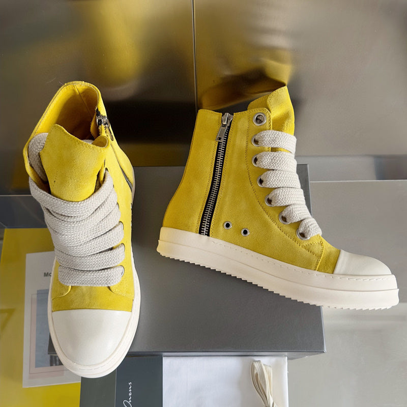 Rick Owens Yellow High-Top Sneakers - Phantom Kicks