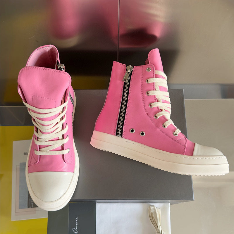Rick Owens Hot Pink High-Top Sneakers - Phantom Kicks
