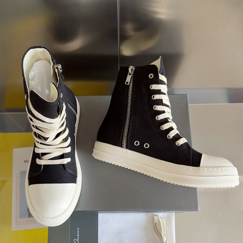 Rick Owens Black High-Top Sneakers - Phantom Kicks