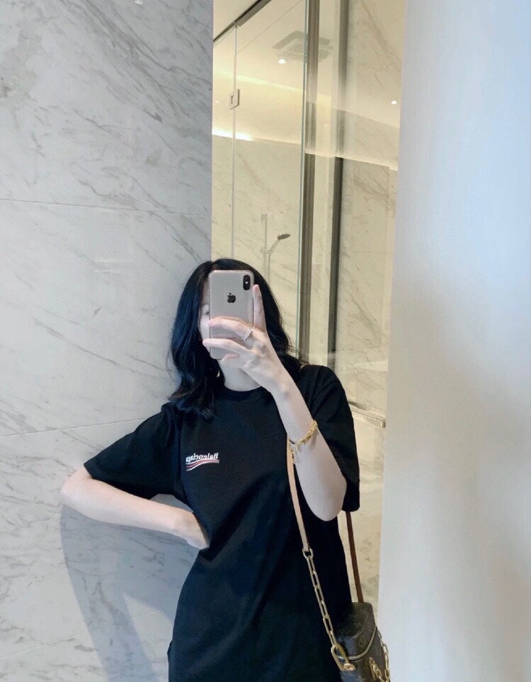 Balenciaga Wave Logo T-Shirt (Black) - Phantom Kicks