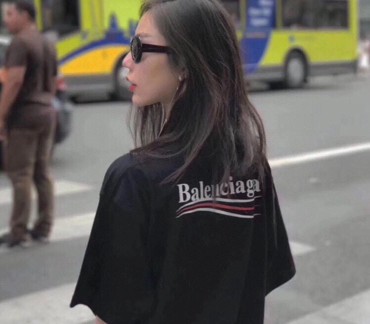 Balenciaga Wave Logo T-Shirt (Black) - Phantom Kicks