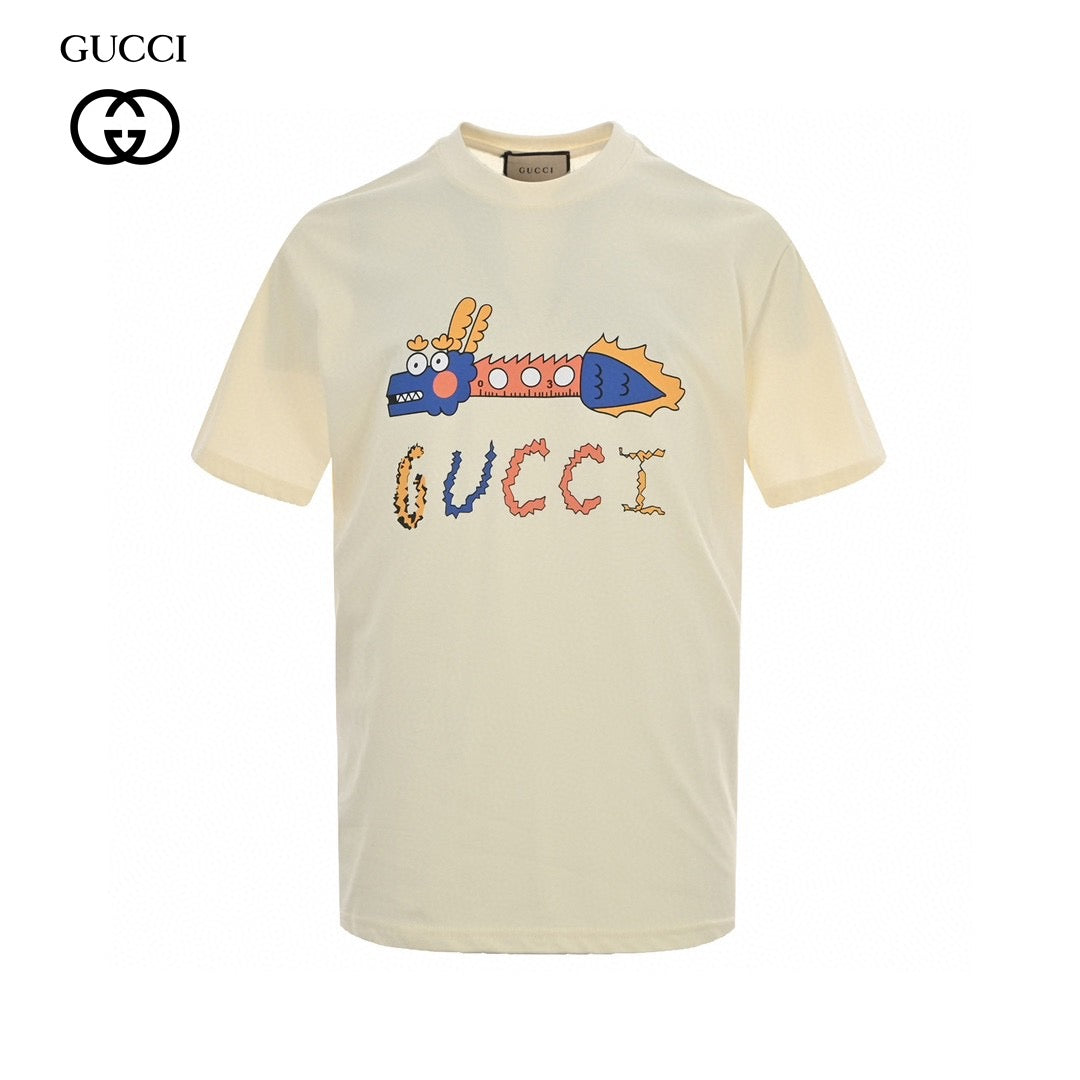 Gucci White T-Shirt with Dragon Graphic - Phantom Kicks