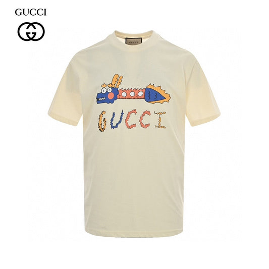 Gucci White T-Shirt with Dragon Graphic - Phantom Kicks