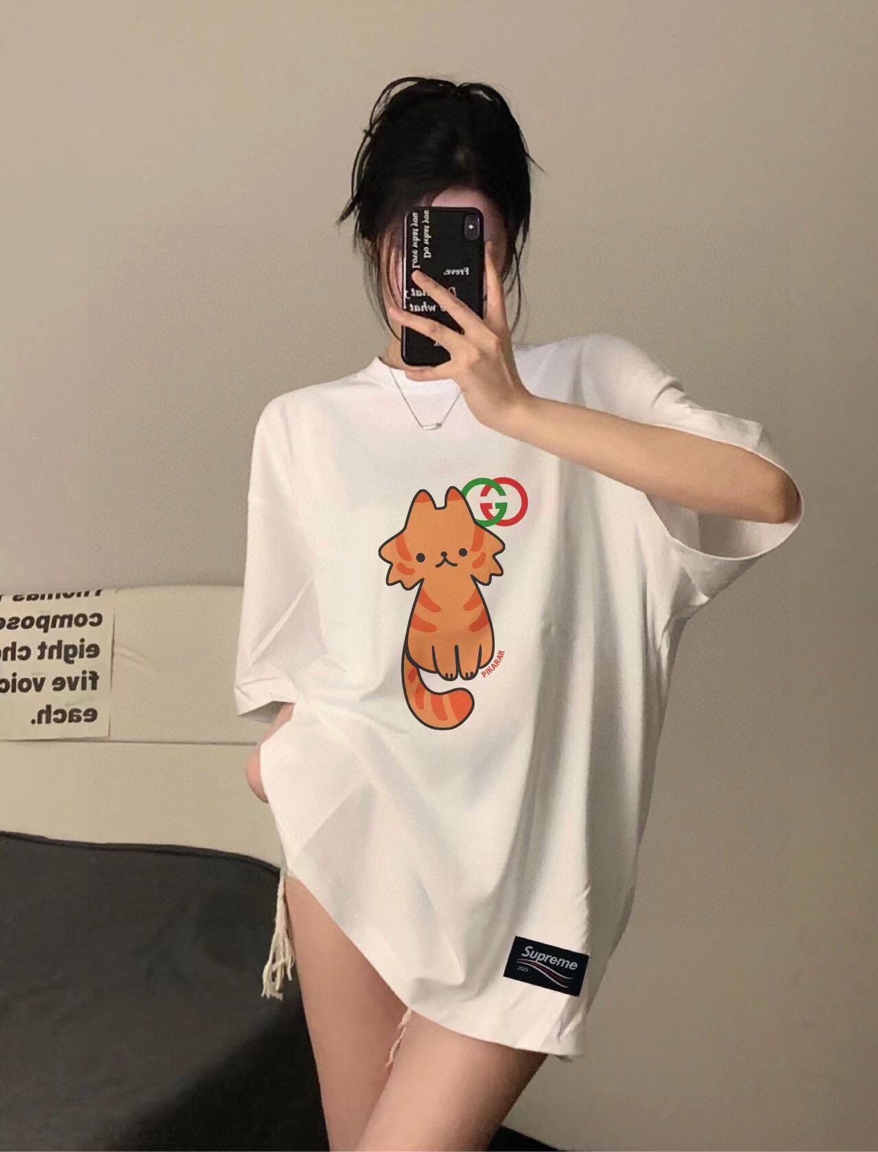 Gucci Cat Graphic T-Shirt (Cream) - Phantom Kicks