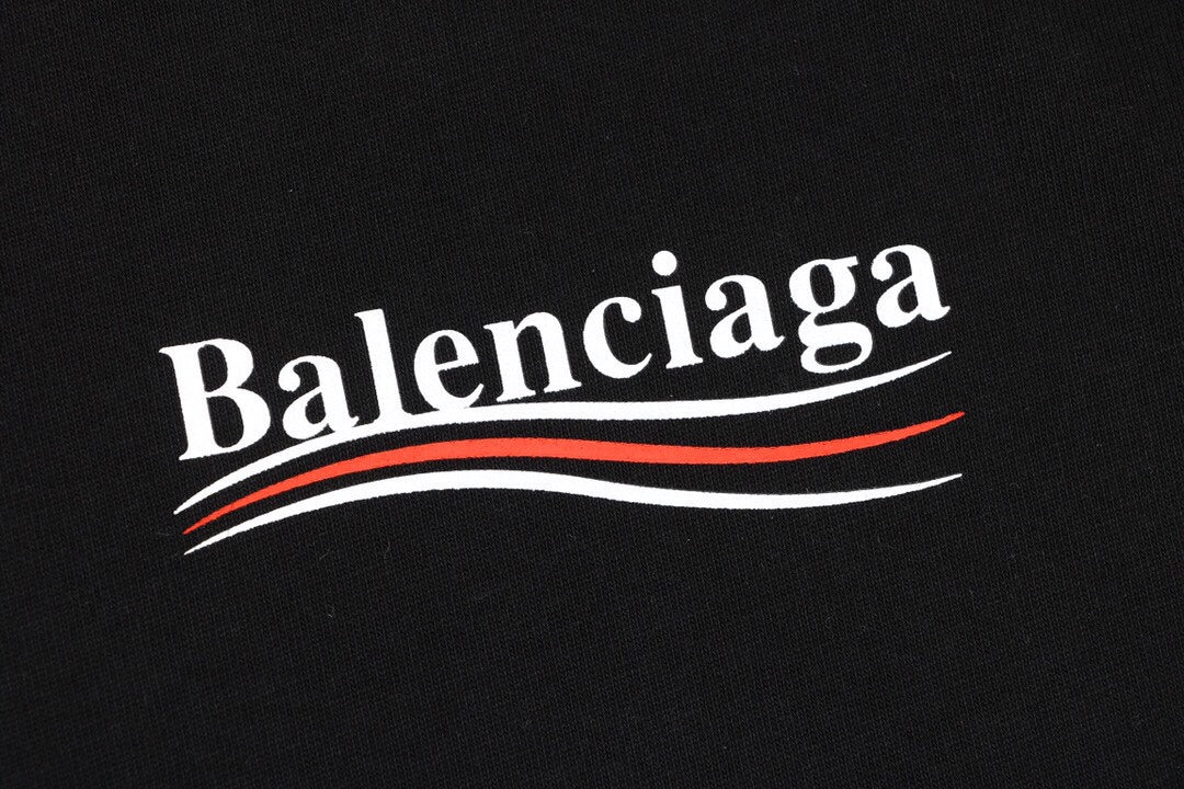 Balenciaga Wave Logo T-Shirt (Black) - Phantom Kicks