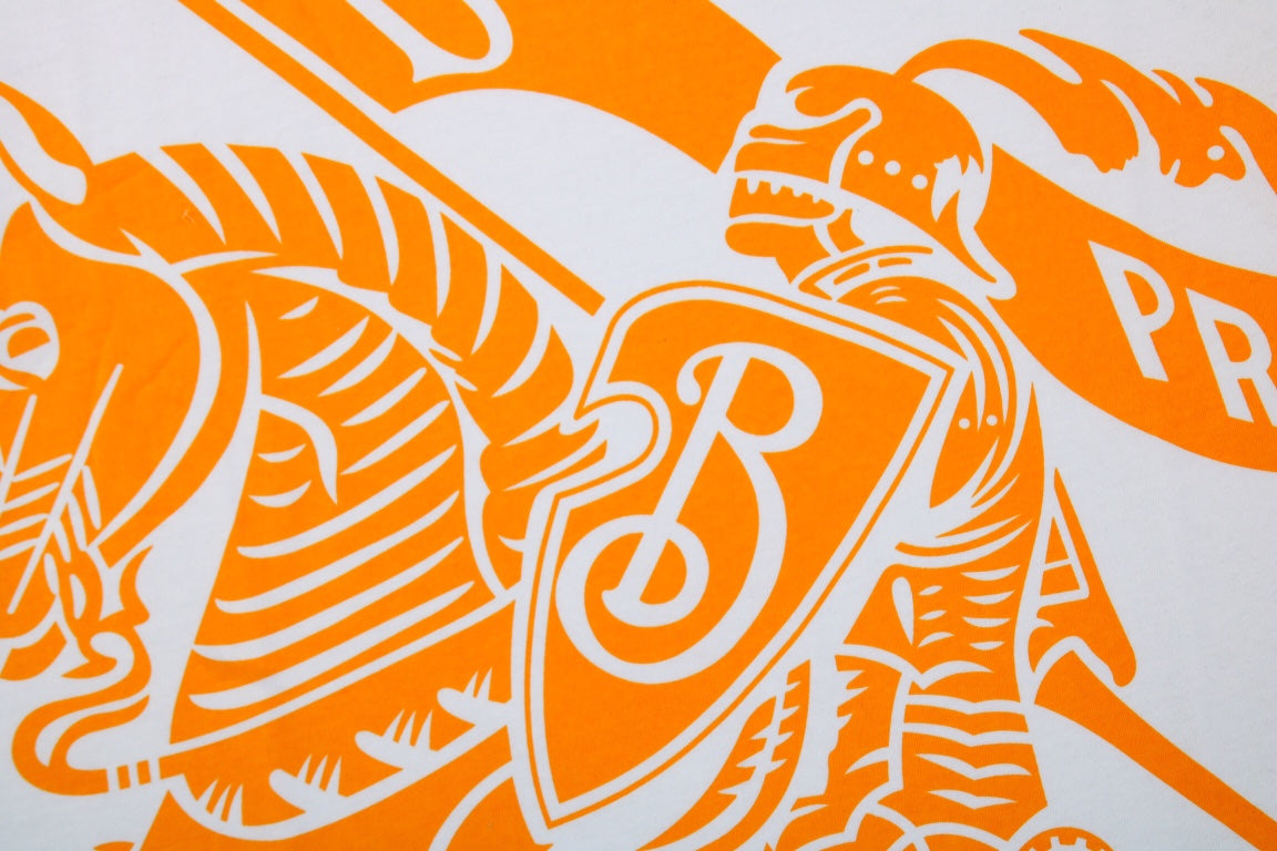 Burberry Knight Print T-Shirt - White and Orange - Phantom Kicks