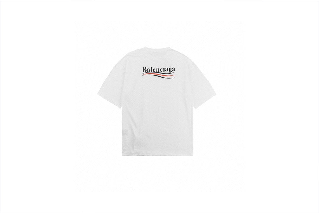 Balenciaga Wave Logo T-Shirt (White) - Phantom Kicks