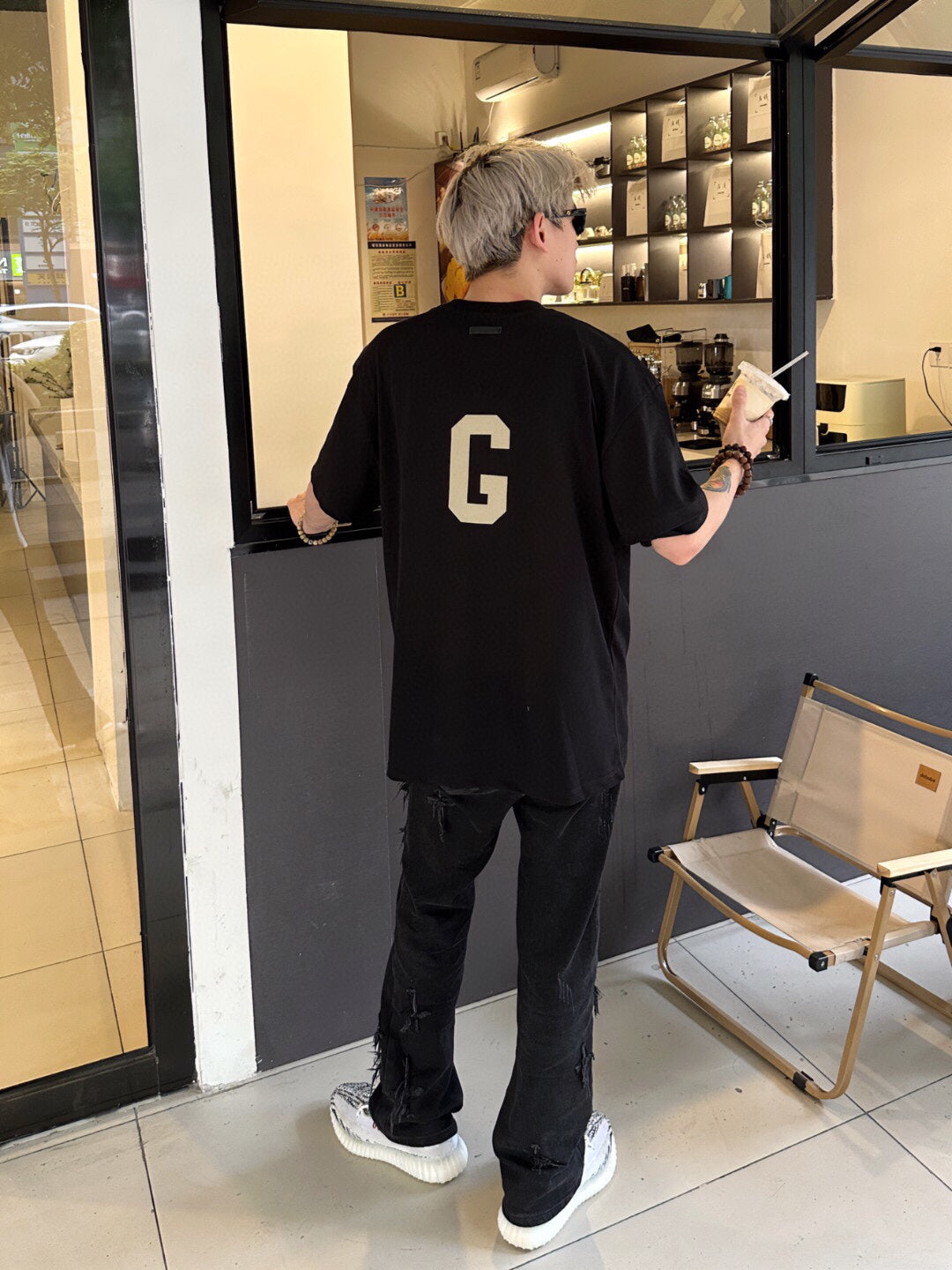 Fear of God Letter F T-Shirt (Black) - Phantom Kicks