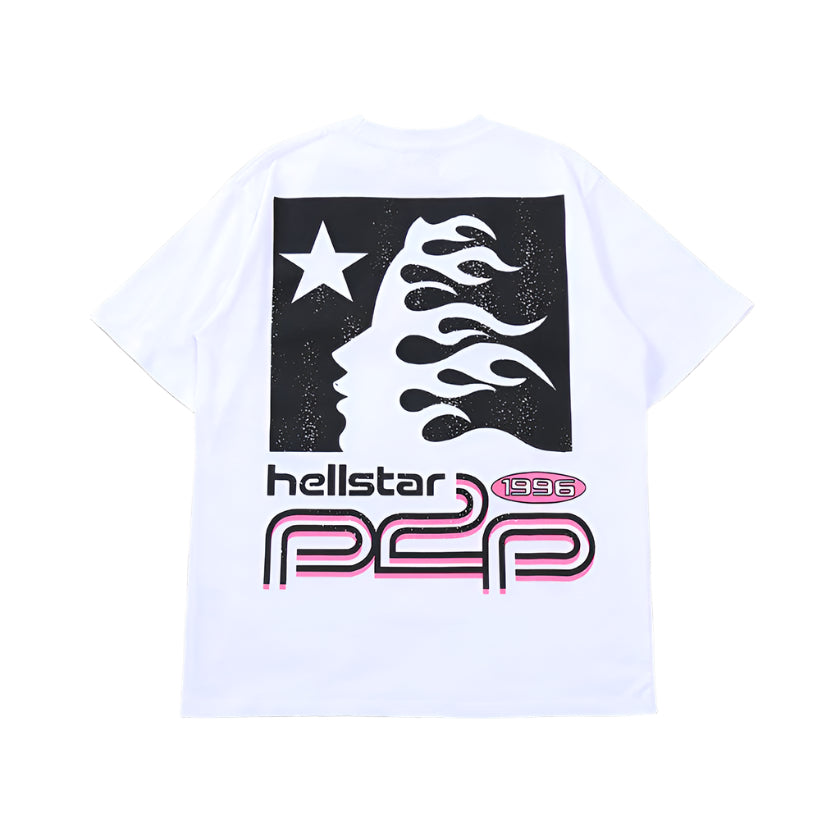 Hellstar "P2P" White T-Shirts - Phantom Kicks