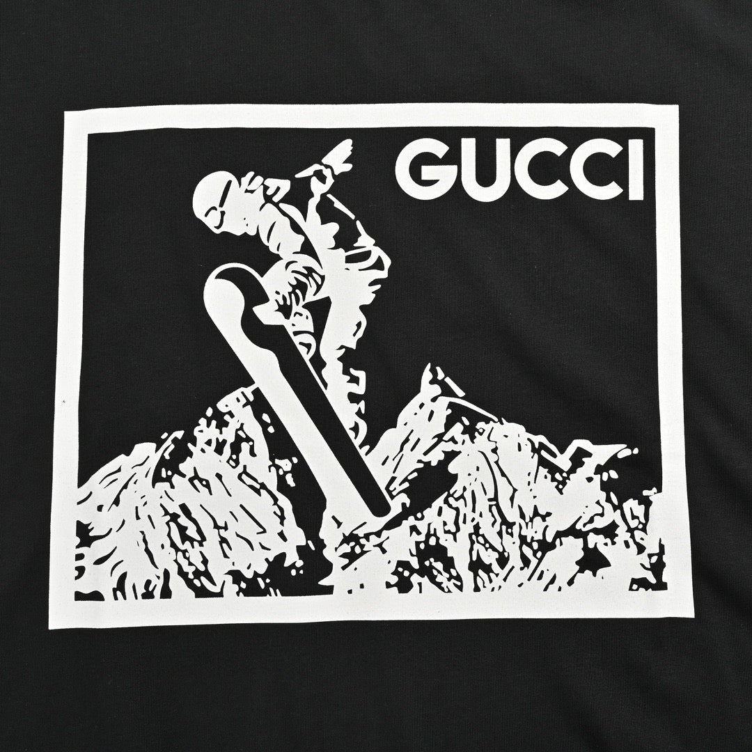 Gucci Snowboarder Graphic Black T-Shirt - Phantom Kicks