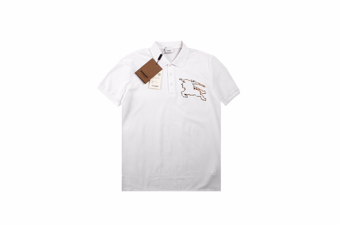 Burberry Embroidered Knight Polo - White - Phantom Kicks