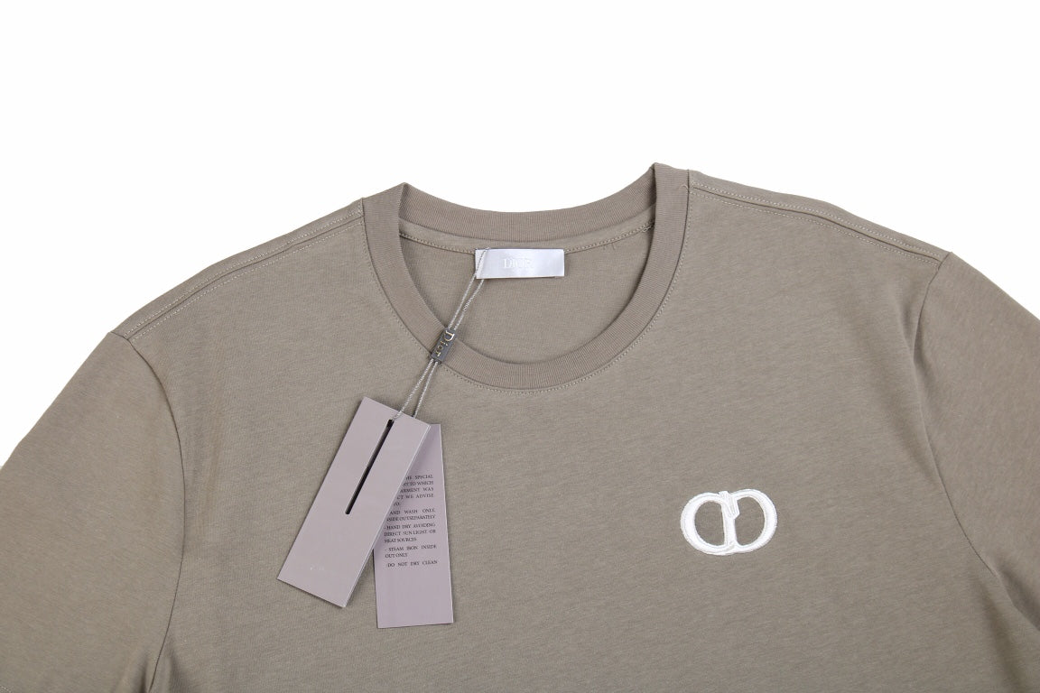 Dior Double D Logo T-Shirt (Khaki) - Phantom Kicks