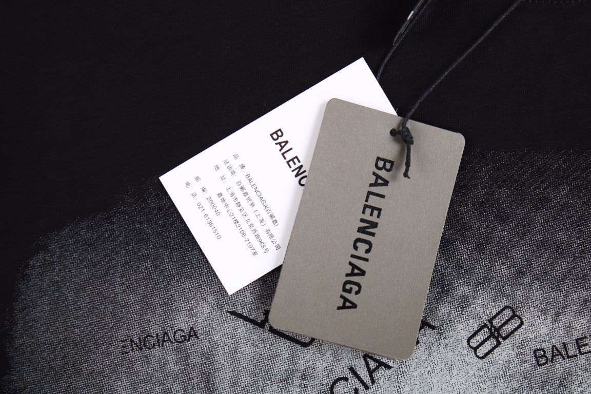 BALENCIAGA SPRAY LOGO T-SHIRT BLACK - Phantom Kicks