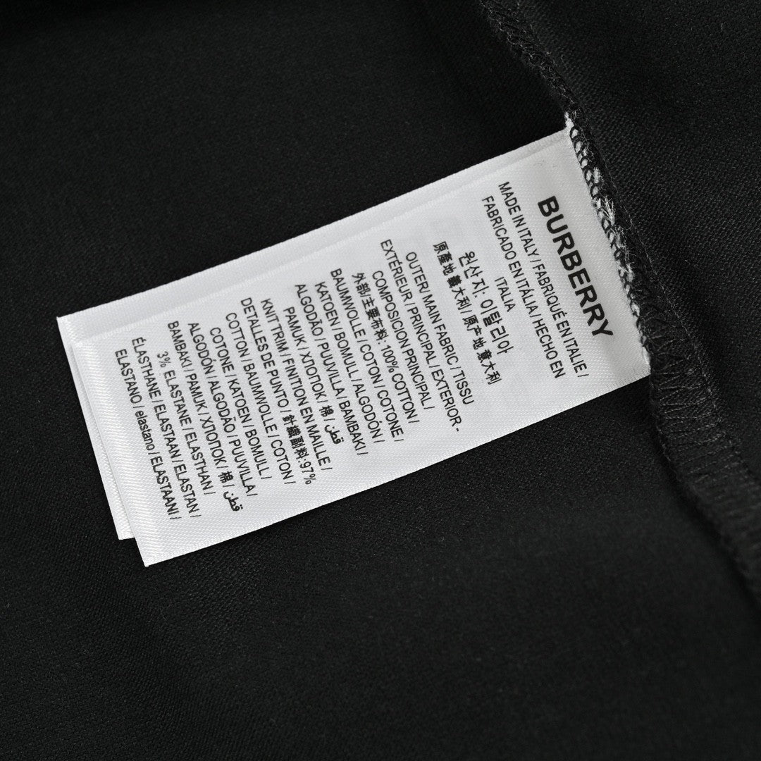 Burberry T-Shirt - Black with Graphic Design - Phantom Kicks