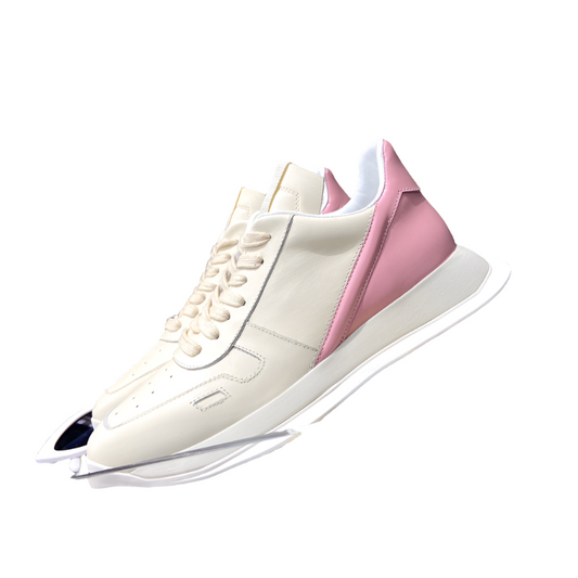 Rick Owens Cream and Pink Low-Top Sneakers - Phantom Kicks