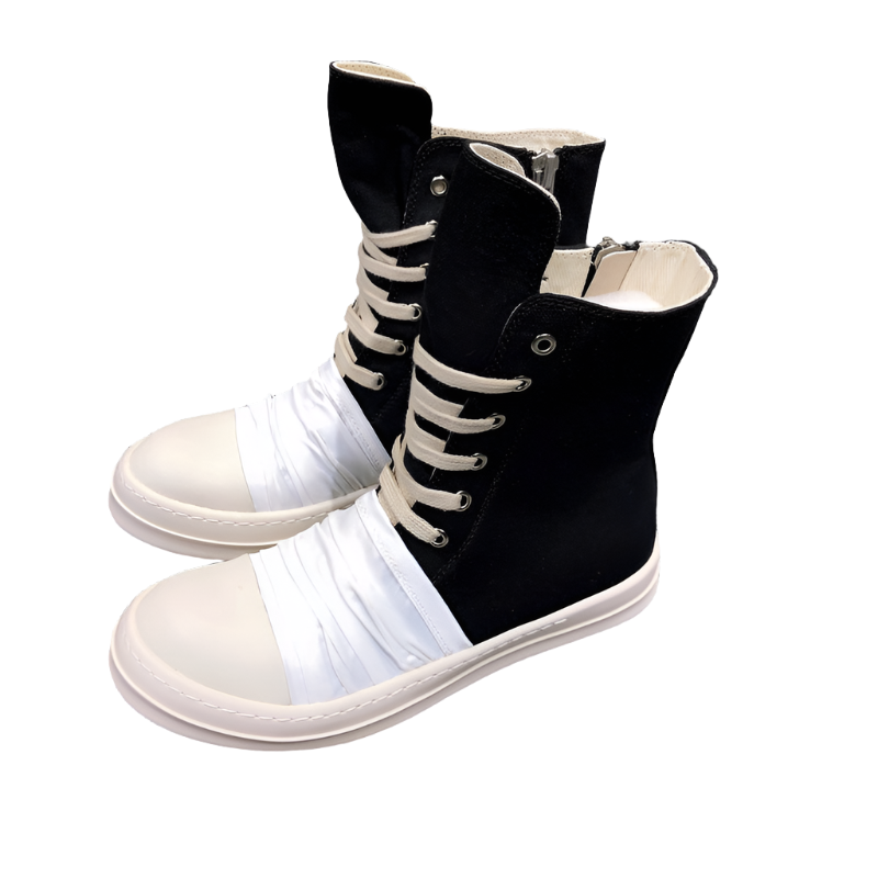 Rick Owens Lace-Up Canvas Boots - Phantom Kicks