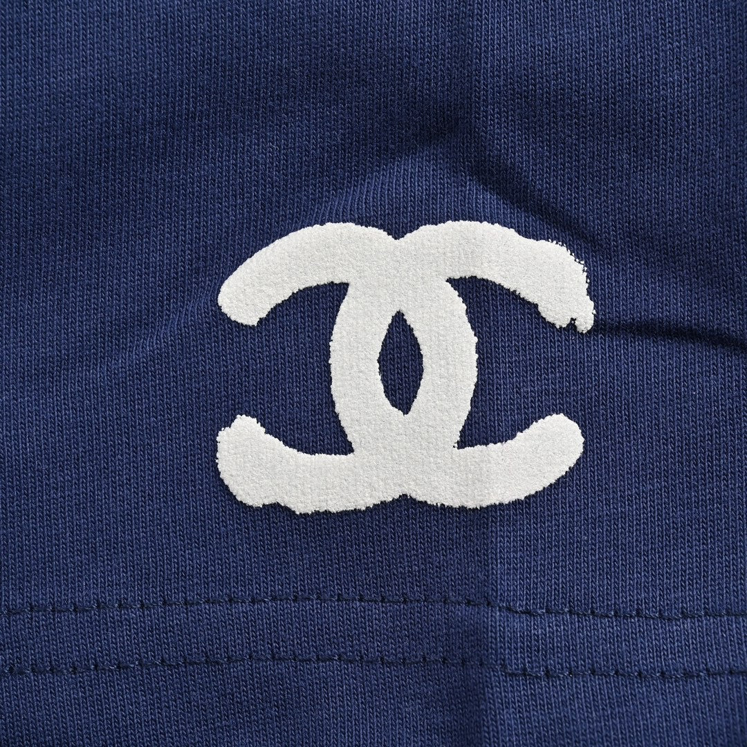 Chanel Logo T-Shirt (Navy Blue) - Phantom Kicks