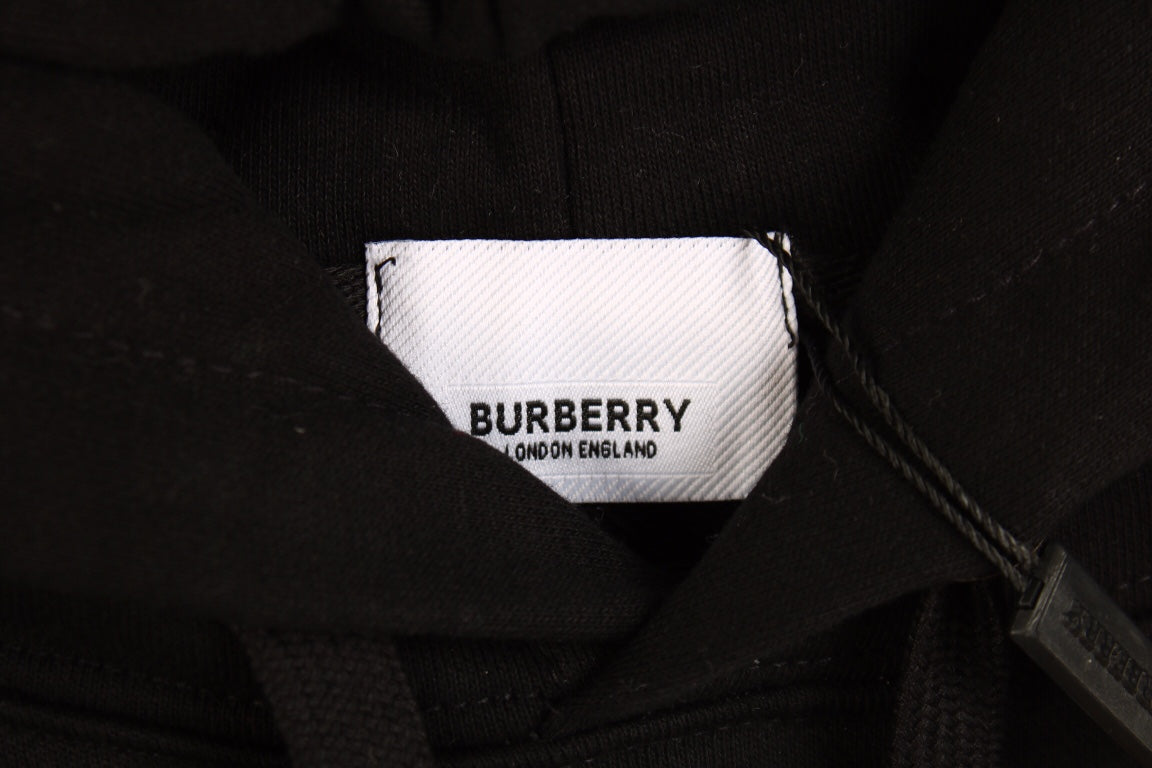 Burberry Black Hoodie with Logo Design - Phantom Kicks