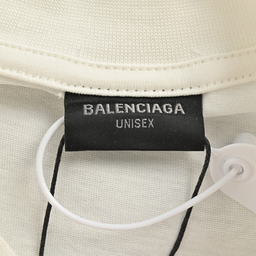 Balenciaga Blue Logo T-Shirt (White) - Phantom Kicks