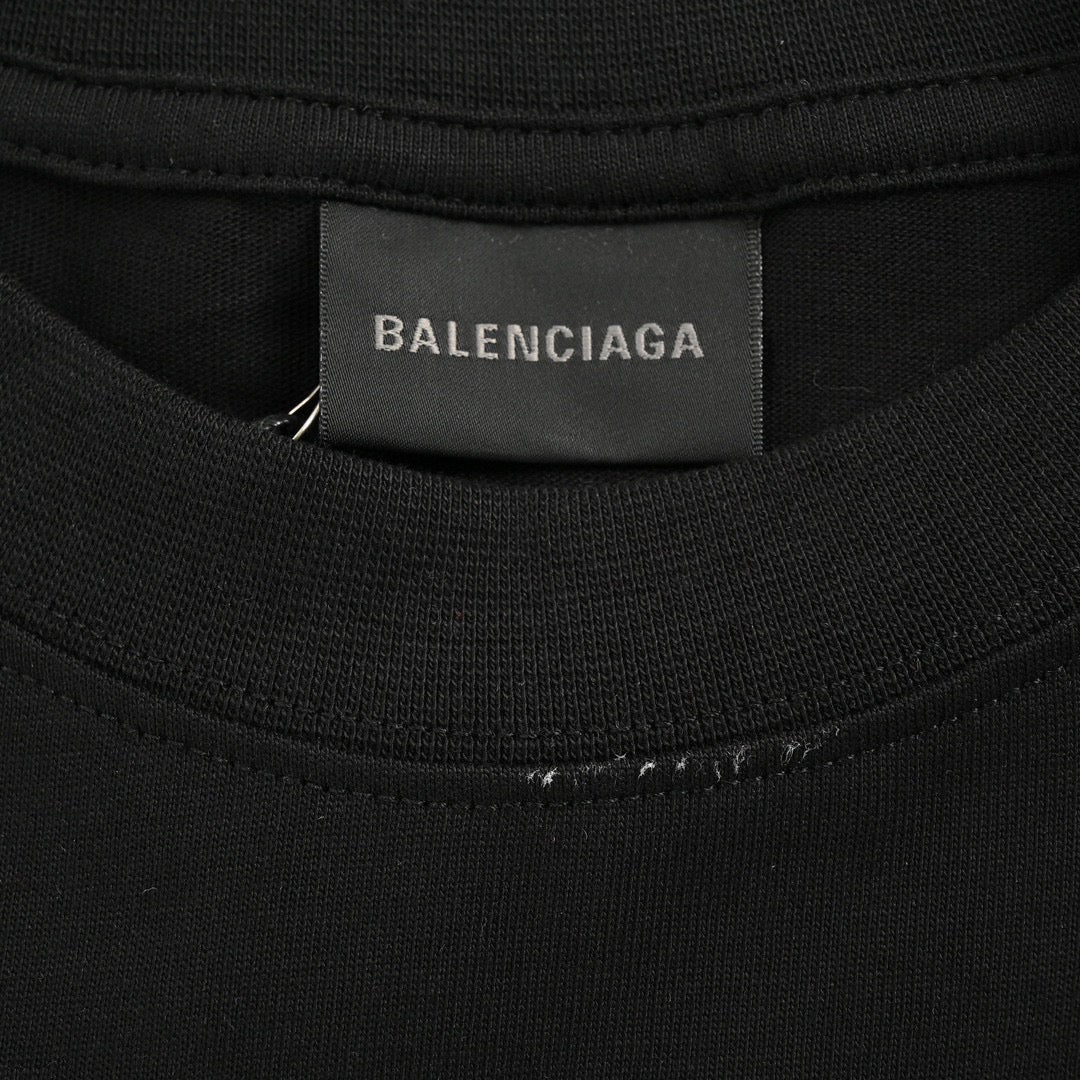 Balenciaga Multi-Logo Black T-Shirt - Phantom Kicks