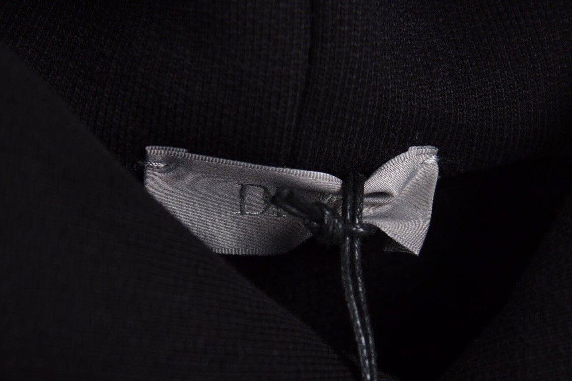 DIOR FLOWER LOGO HOODIE BLACK - Phantom Kicks