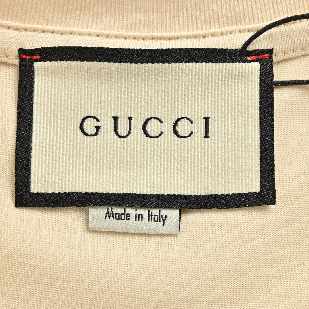 Gucci Splatter Logo T-Shirt (Beige) - Phantom Kicks