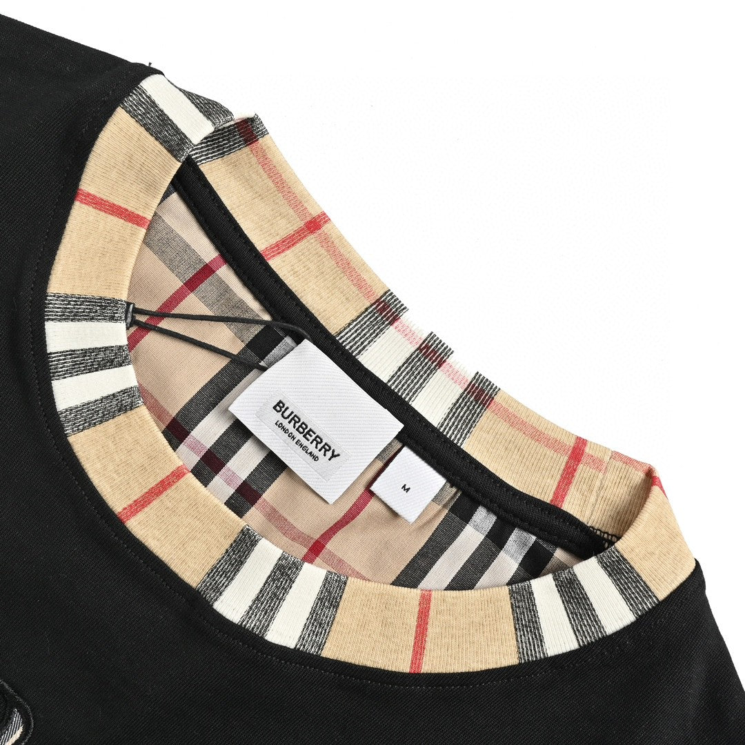 Burberry Logo Collar Detail Black T-Shirt - Phantom Kicks