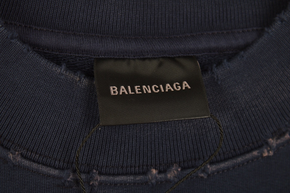 Balenciaga Navy Blue Crewneck - Phantom Kicks