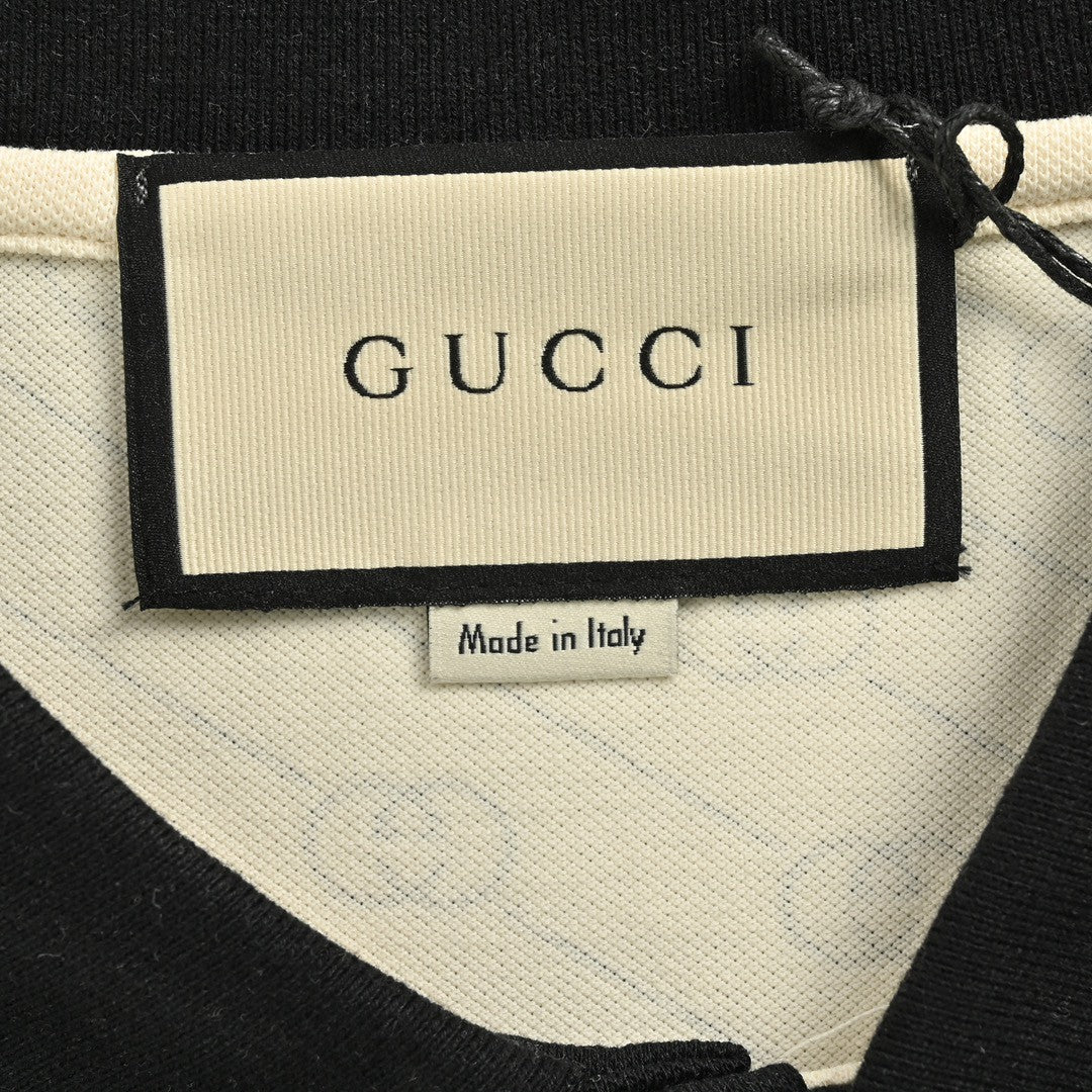 Gucci Beige and Black Patterned Polo Shirt - Phantom Kicks