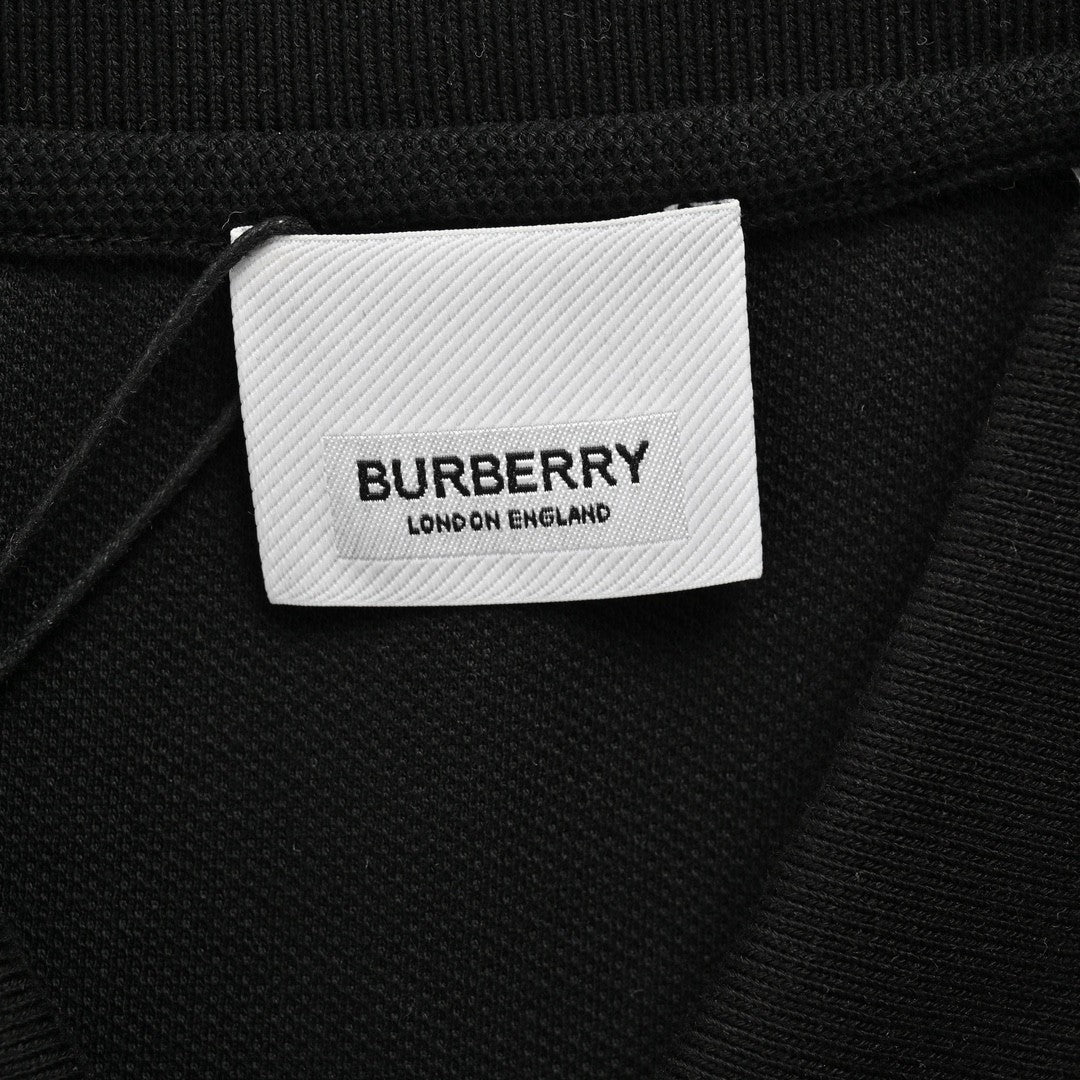 Burberry Striped Collar Polo Shirt in Black - Phantom Kicks
