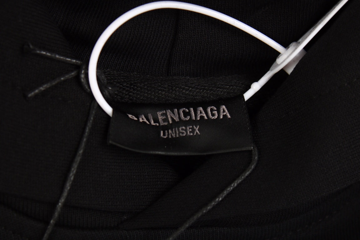 BALENCIAGA PARIS TEAM HOODIE BLACK - Phantom Kicks