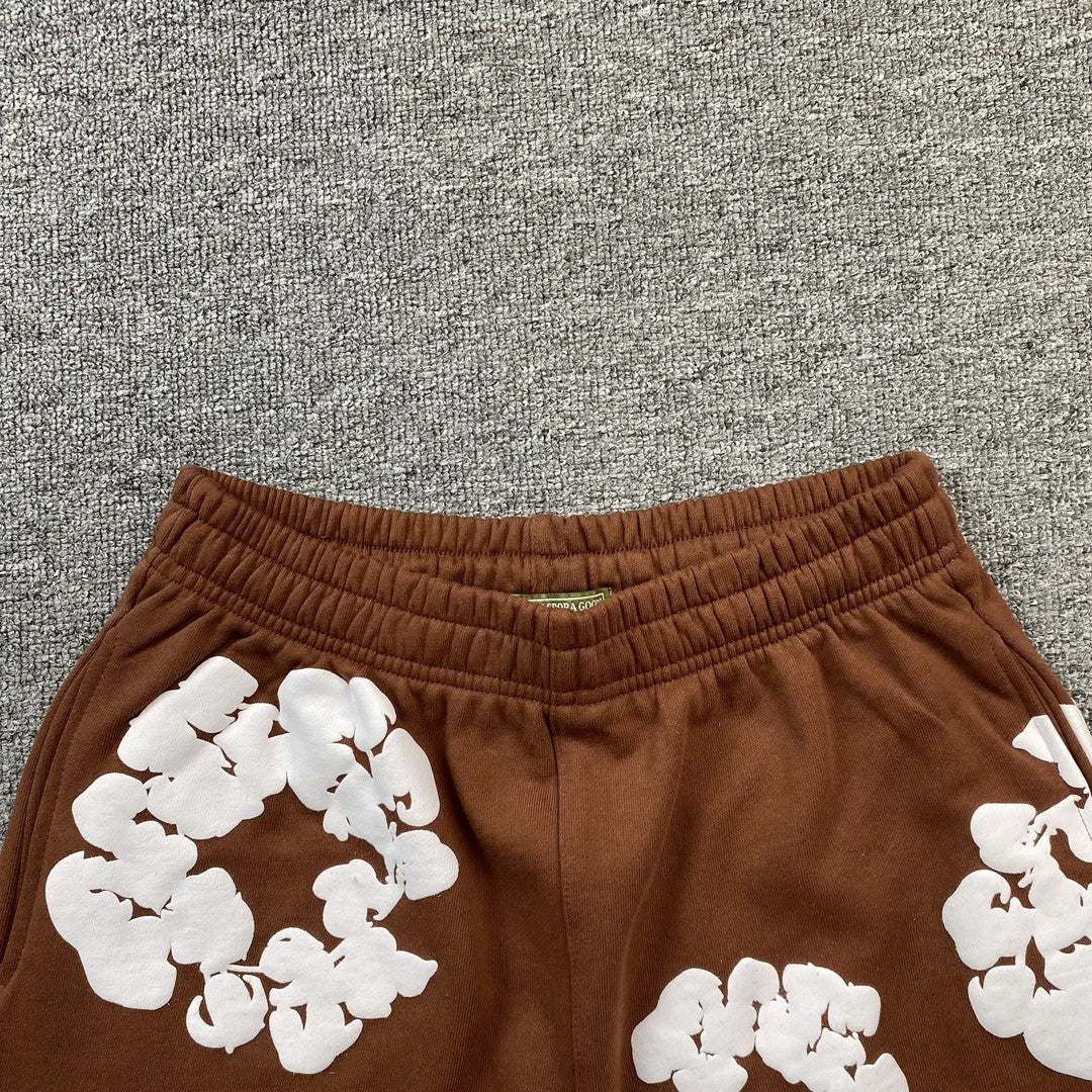 DENIM TEARS COTTON WREATH SHORTS BROWN - Phantom Kicks
