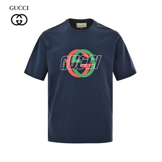 Gucci Navy T-Shirt with Overlapping Logo - Phantom Kicks