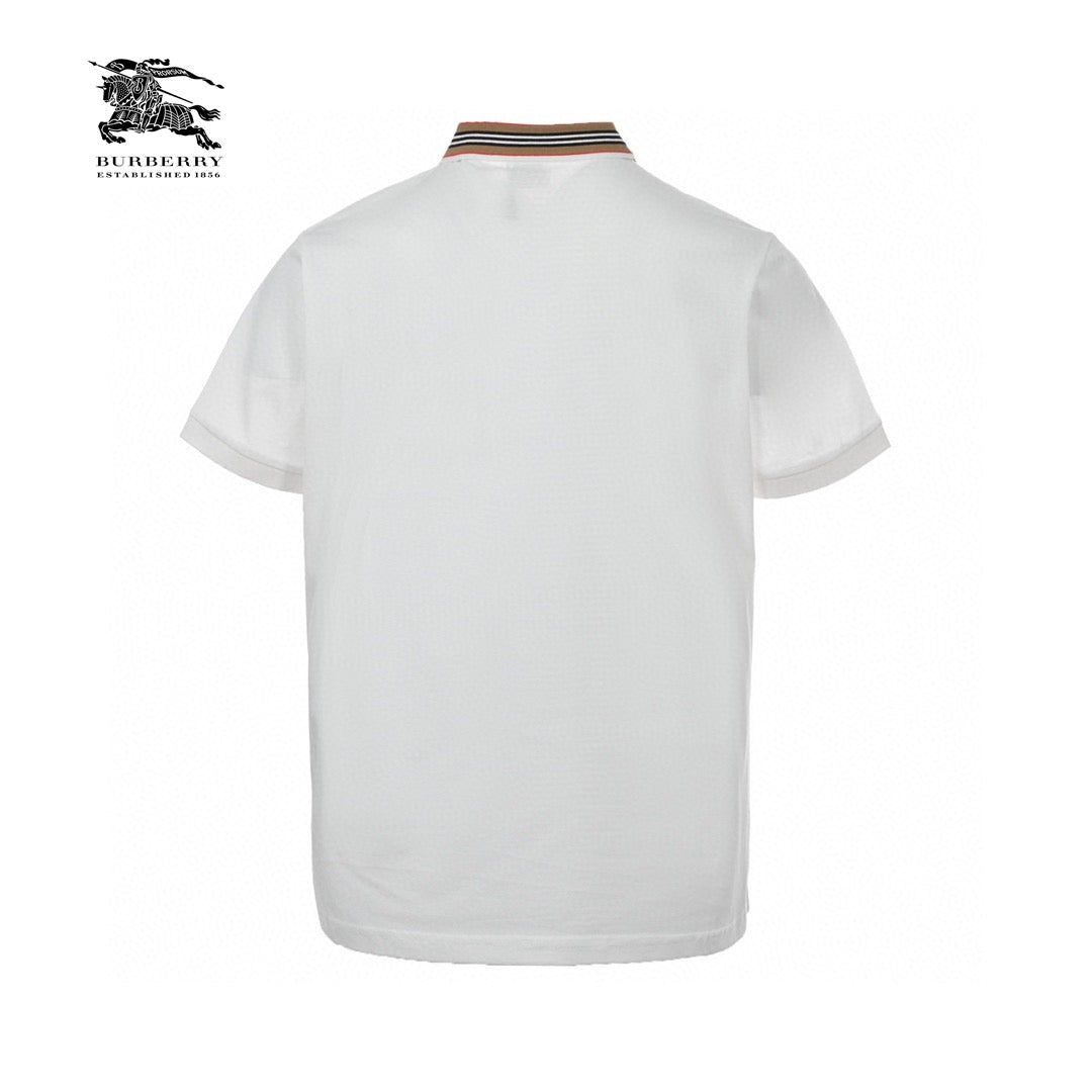 Burberry Striped Collar White Polo Shirt - Phantom Kicks