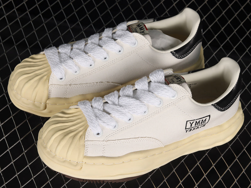 MAISON MIHARA YASUHIRO BLAKEY OG SOLE LEATHER LOW BEIGE WHITE - Phantom Kicks