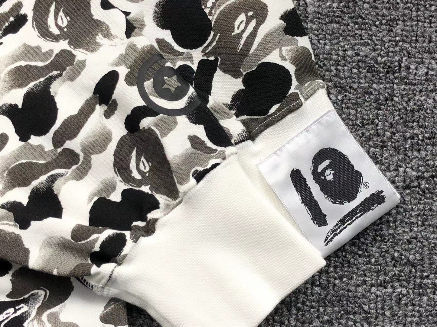 BAPE ABC CAMO SHARK FULL ZIP HOODIE GREY - Phantom Kicks