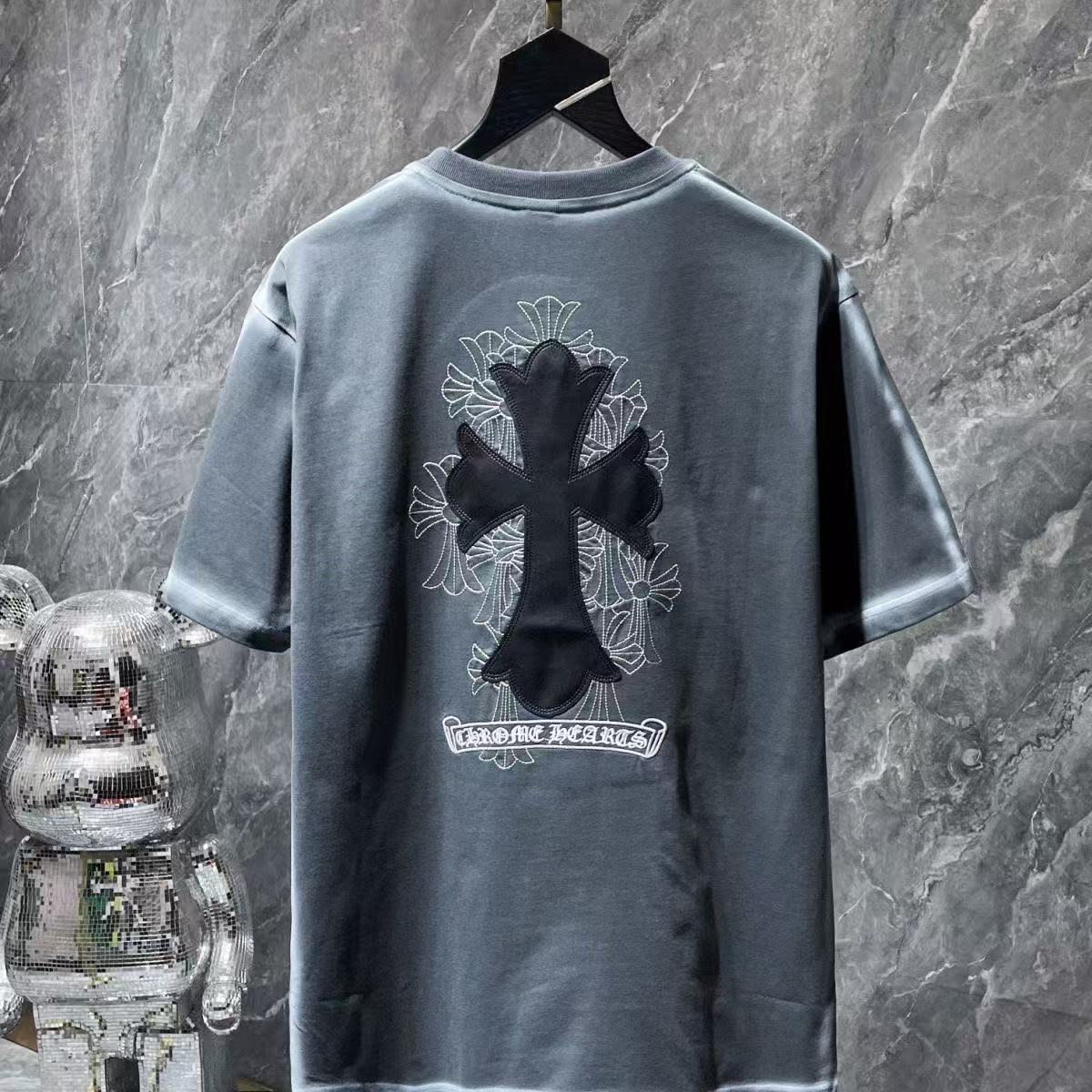 Chrome Hearts Classic Crewneck T-Shirt in Grey/Black