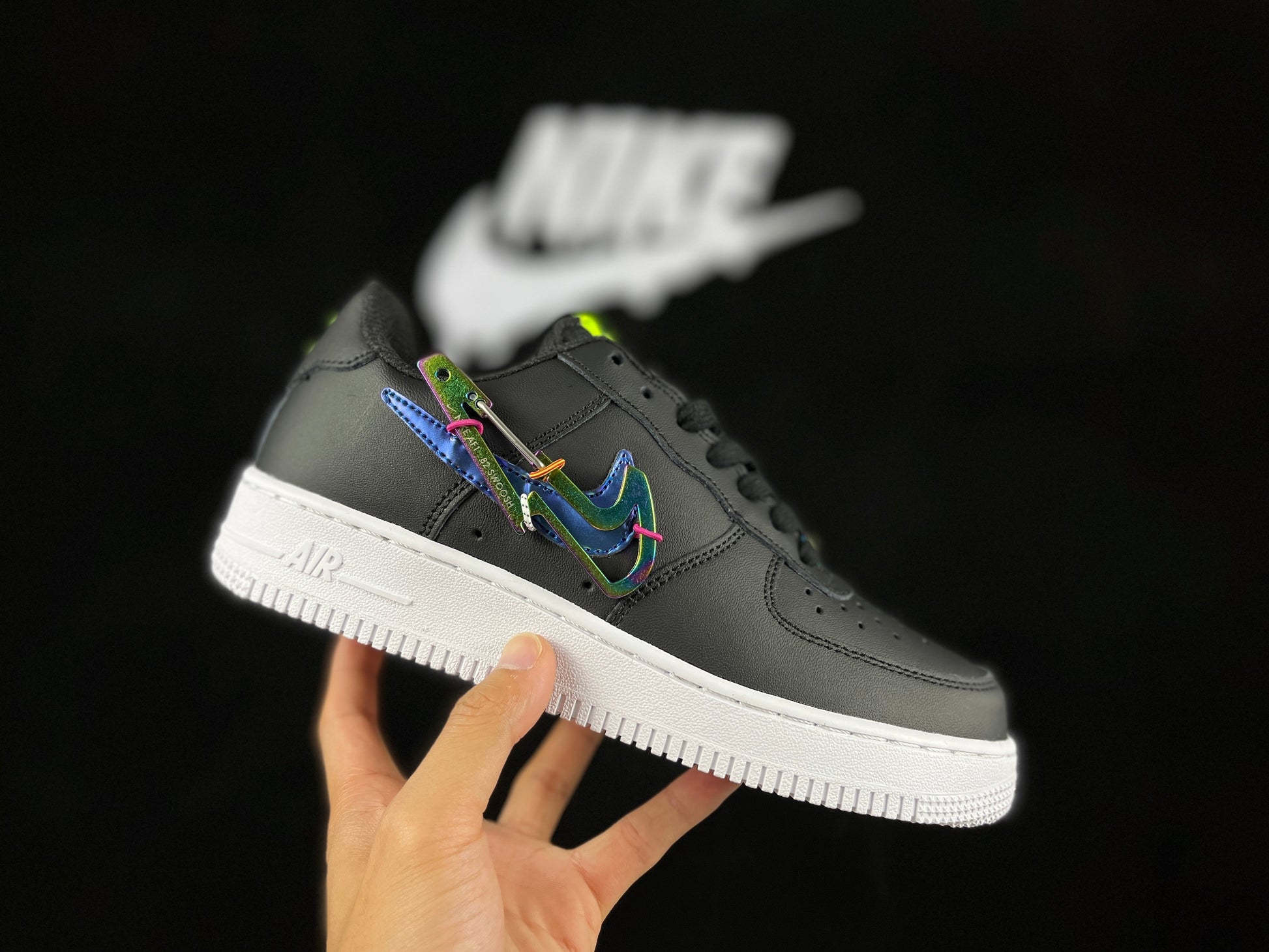 NIKE AIR FORCE 1 Low "White/Black/Red Hiking Buckle" - Phantom Kicks