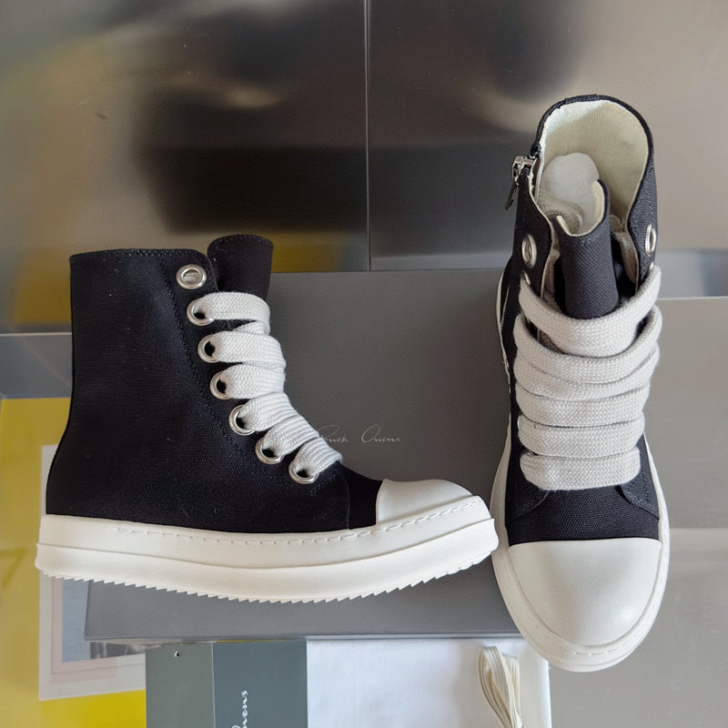 Rick Owens Black High-Top Sneakers - Phantom Kicks