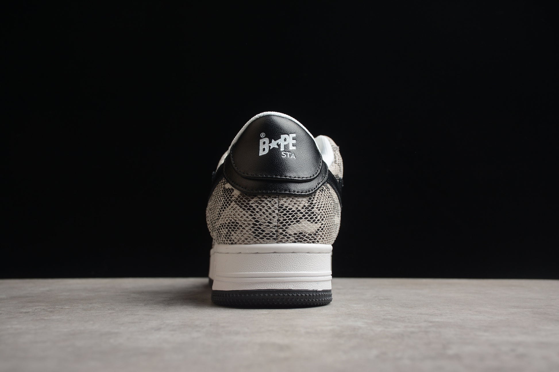 BAPE STA Low-Top Sneakers with Snakeskin Pattern - Phantom Kicks