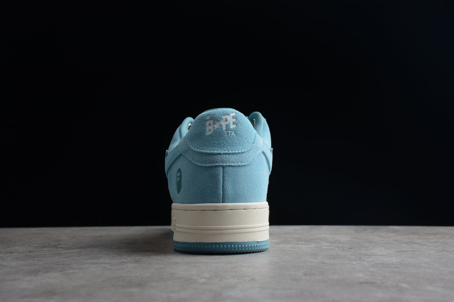 BAPE STA Low-Top Blue Suede Sneakers - Phantom Kicks