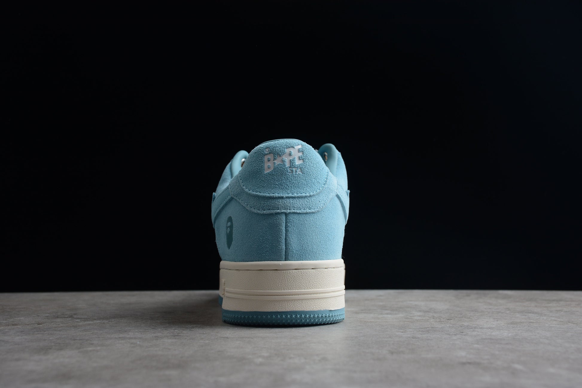BAPE STA Low-Top Blue Suede Sneakers - Phantom Kicks