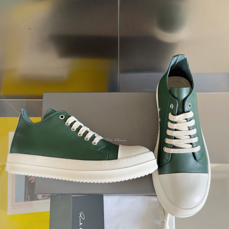 Rick Owens dark green Low-Top Sneakers - Phantom Kicks