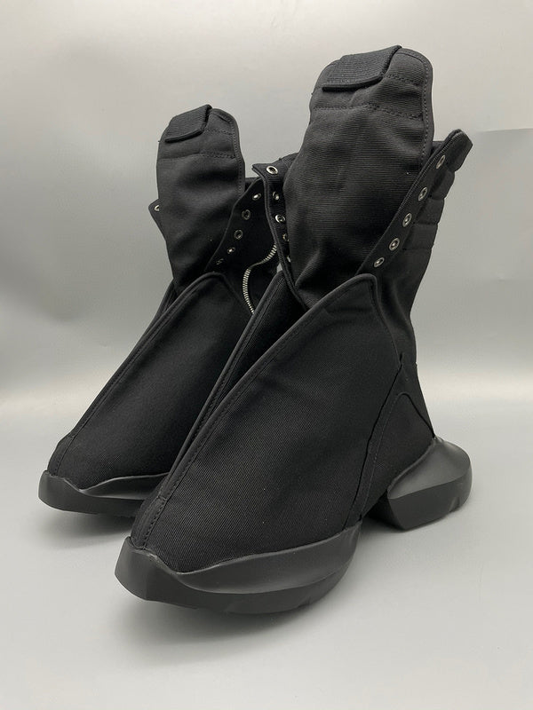 Rick Owens Black High-Top Canvas Boots - Phantom Kicks