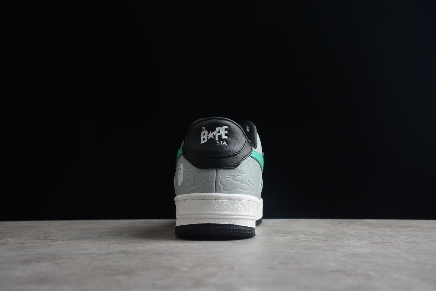 BAPE STA Low-Top Aqua and Grey Sneakers - Phantom Kicks
