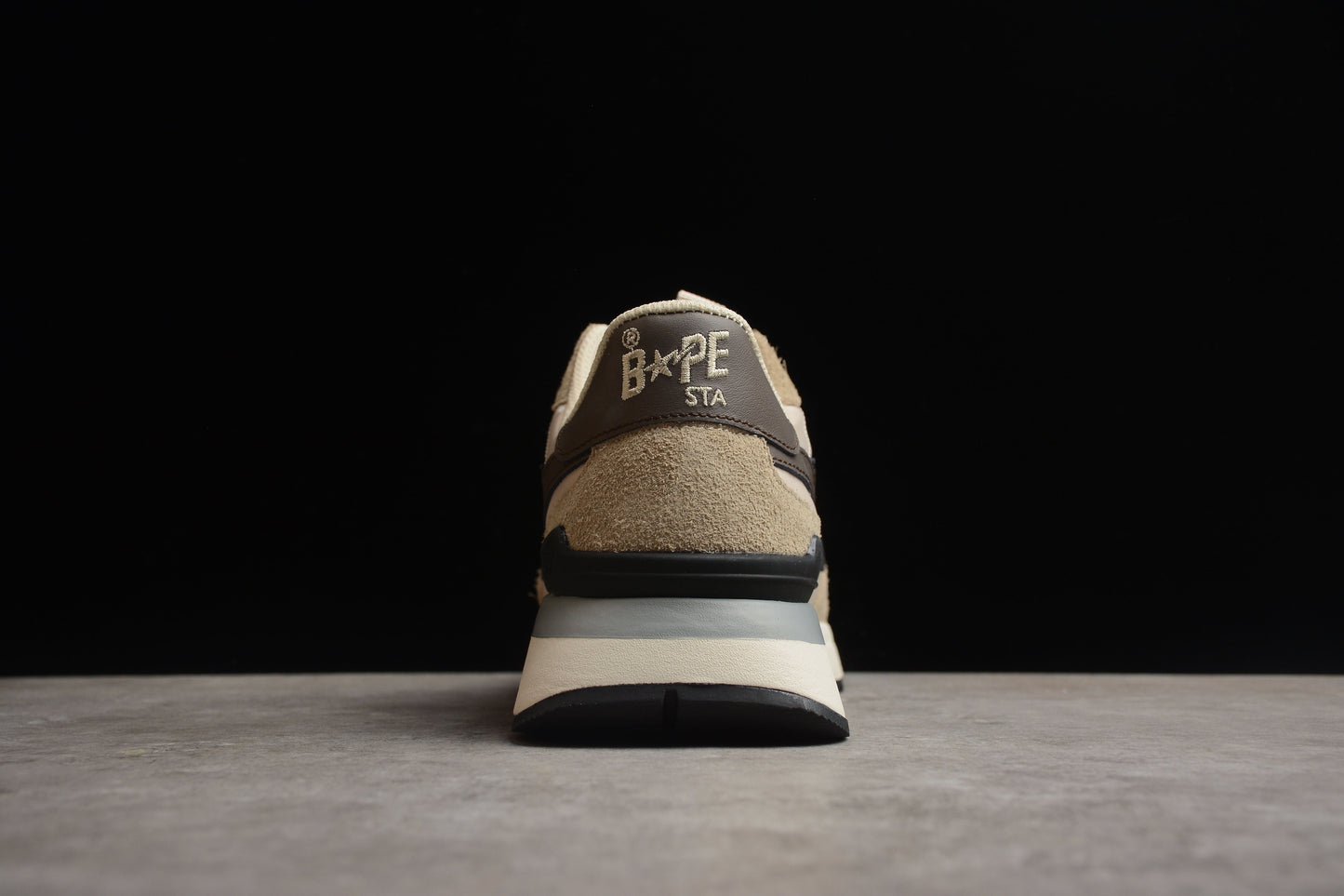 BAPE STA Retro Runner Beige and Brown Sneakers - Phantom Kicks