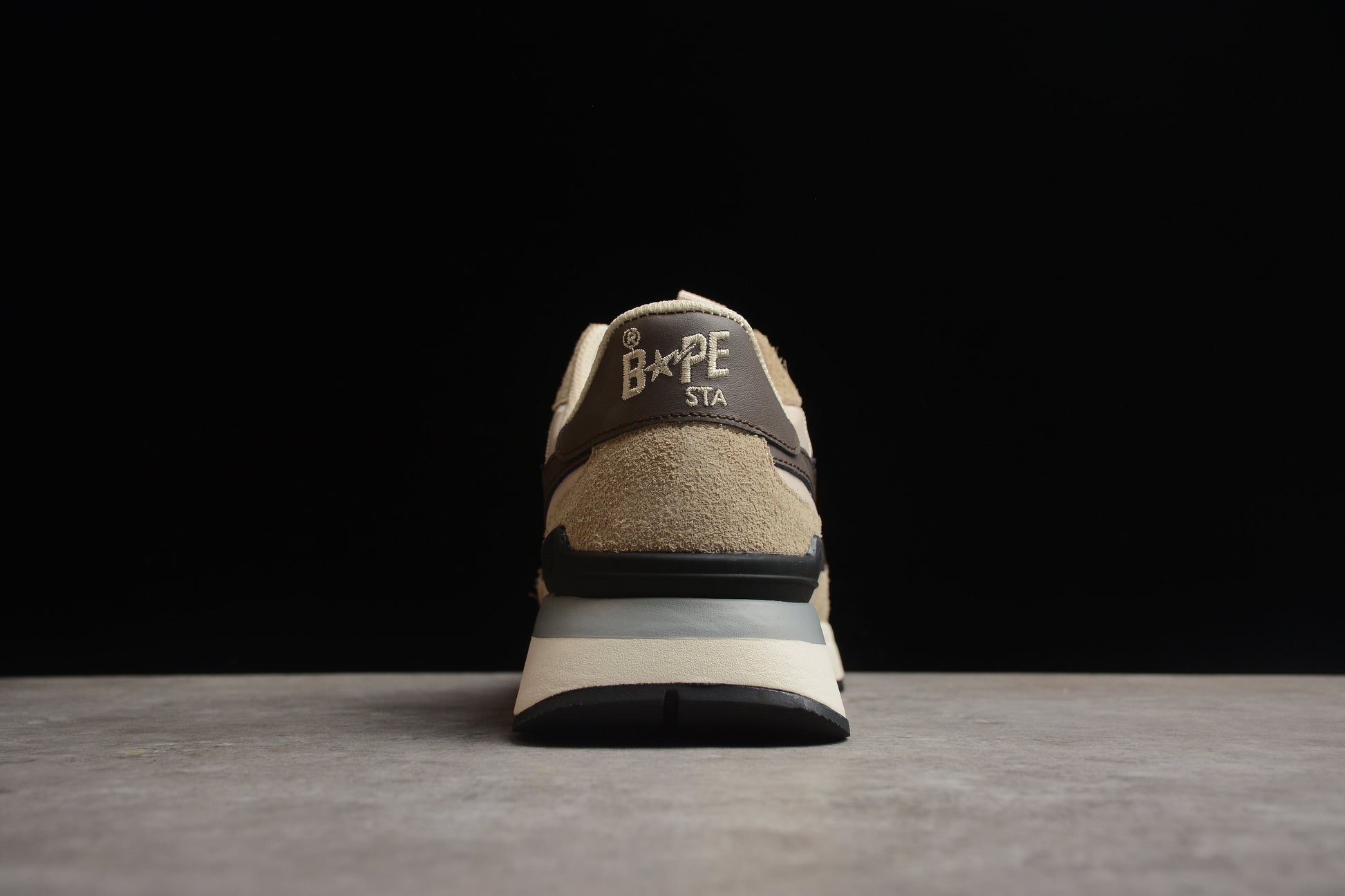 BAPE STA Retro Runner Beige and Brown Sneakers - Phantom Kicks