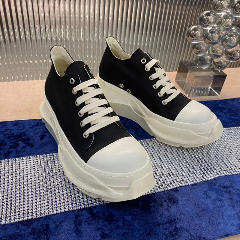 Rick Owens Low-Top Sneakers - Black and White - Phantom Kicks